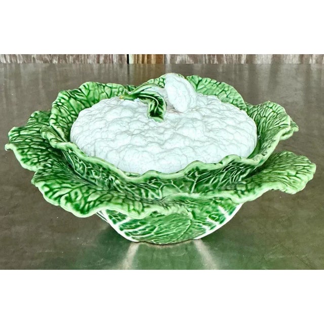 Ceramic Vintage Regency Portuguese Cauliflower Tureen For Sale - Image 7 of 8