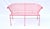 Mid Century Modern Salterini settee newly powder-coated in Flamingo pink. Heirloom quality nicely suited for indoor or...