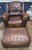 Metal 1990s Perfectly Worn Set Leather Library Club Chair and Matching Ottoman For Sale - Image 7 of 9
