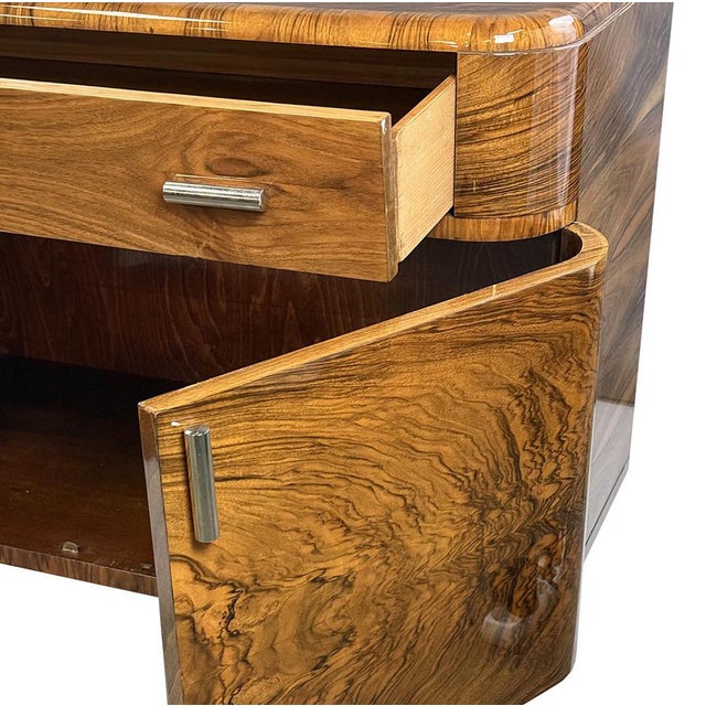 Wood Vintage Art Deco Walnut Commode, 1930s For Sale - Image 7 of 8