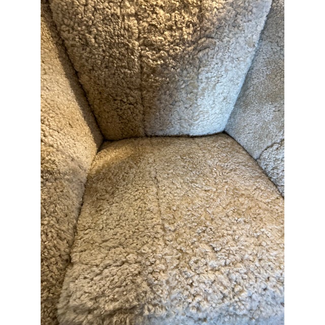 Hancock & Moore Hancock & Moore Mid Century Modern Style Shearling Chair For Sale - Image 4 of 6