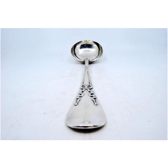 Silver Soup Ladle with Raised Loops For Sale - Image 3 of 8