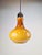Vintage Scandinavian Drop Pendant Lamp in Brown Opal Glass and Chrome from Peill & Putzler, 1960s For Sale - Image 11 of 12