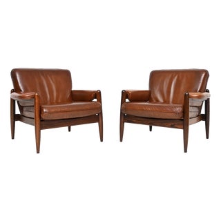 Vintage Danish Leather Chairs, 1960, Set of 2 For Sale