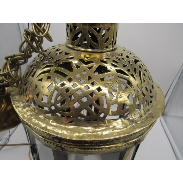 A wonderful, large Dutch 17th Century lantern. It has been converted to electricity and a chain has been added so it can...