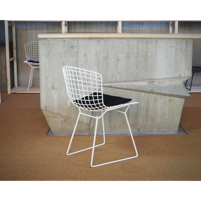 Black Bertoia Side Chairs with Cushion by Harry Bertoia for Knoll International, Set of 4 For Sale - Image 8 of 16