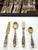 Mid-Century Bronze and Rosewood Royal Cutlery Set, 1970s, Set of 24 For Sale - Image 6 of 18