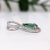 2020s 1ct Green Tourmaline Pendant with Earth Mined Diamonds in Solid 14K Gold Pear 11x5 For Sale - Image 5 of 10
