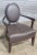 Baker Furniture Company Late 20th Century Oval X-Back Arm Chair Barbara Barry for Baker Furniture Brown Leather Fabric For Sale - Image 4 of 10