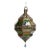 Handcrafted Moroccan Metal and Multi-Color Glass Lantern Octagonal Diamond Shape For Sale