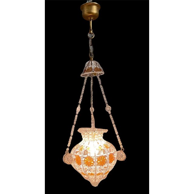 Beaded Crystal Pendant Lamps from Bacci Firenze, 1970s, Set of 2 For Sale - Image 12 of 15