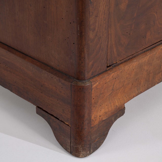 Brown Mahogany Biedermeier Marble-Top Buffet, Antique, France, Circa 1860 For Sale - Image 8 of 15