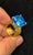Bochic "Orient" Yellow Sapphire & Blue Topaz Ring Set In 18K Gold & Silver For Sale - Image 9 of 12