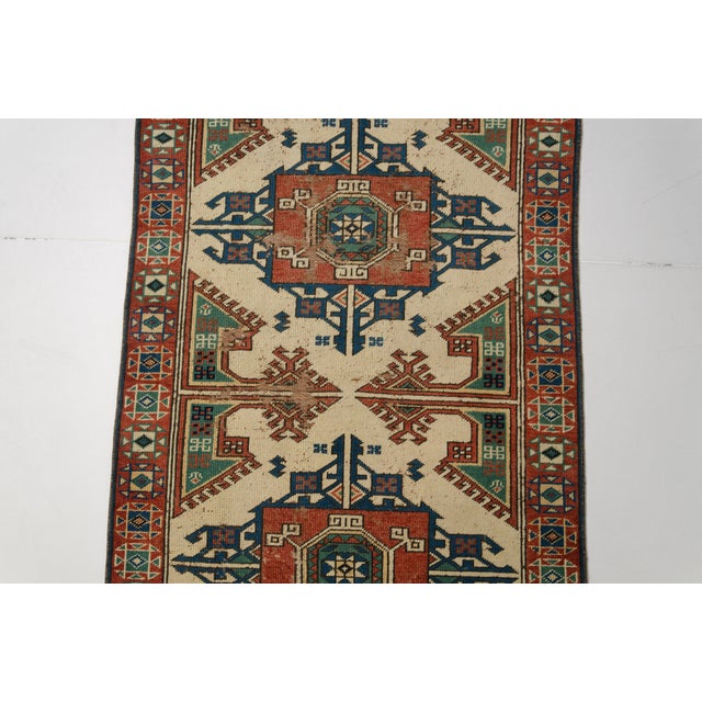 Tan Kitchen Vintage Hallway Runner Carpet For Sale - Image 8 of 10