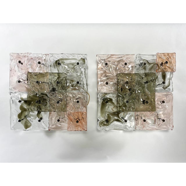 Mid-Century Venini Murano Patchwork Wall Lights 'Cheerio' - a Pair For Sale - Image 11 of 11