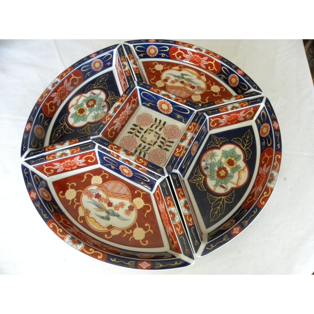 Vintage Japanese Imari Style 6 Piece Revolving Lazy Susan Chairish