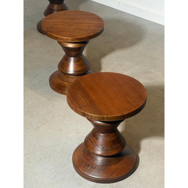 Sculptural Conical Stool in Mahogany For Sale - Image 3 of 8