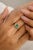 Solitaire Oval Emerald and Diamond Wedding Ring in 14k Solid Yellow Gold Size 7 For Sale - Image 4 of 12