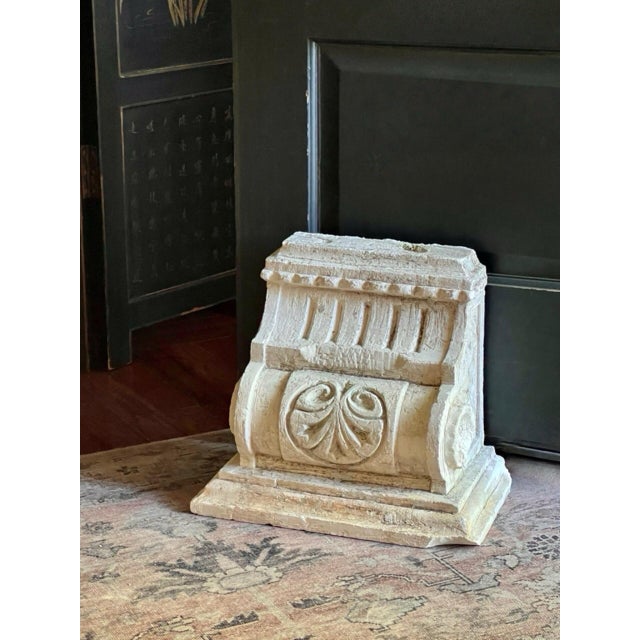 Pair of Antique Neoclassical Plaster Corbel Wall Brackets for Mantle, Doorstop, 1920 For Sale - Image 15 of 16