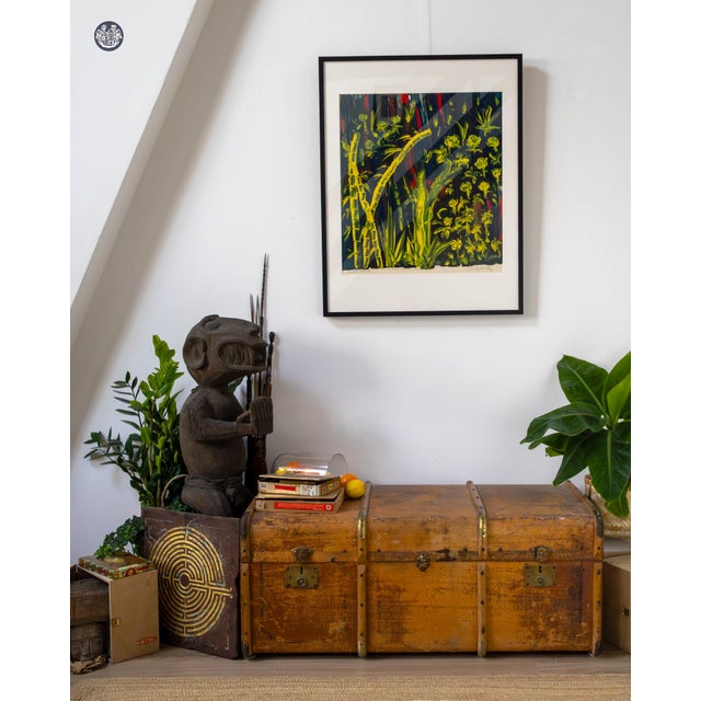 Chef de Mulu, Yellow Rose, Acrylic on Paper For Sale - Image 5 of 6