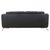 Nicoletti Black Leather Modern Couch For Sale - Image 9 of 12