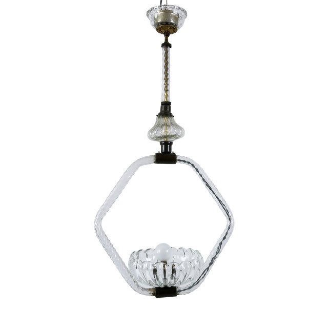 Mid-Century Pendant Lamp from Barovier & Toso, Italy, 1950s For Sale