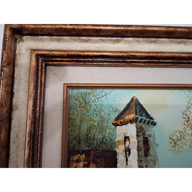 Mid 20th Century Mid 20th Century Original Oil Painting Signed by Artist T. Dennis, Framed For Sale - Image 5 of 12