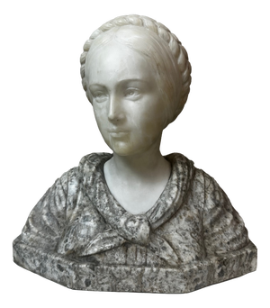 Marble Bust of a Woman by Guglielmo Pugi, 1890