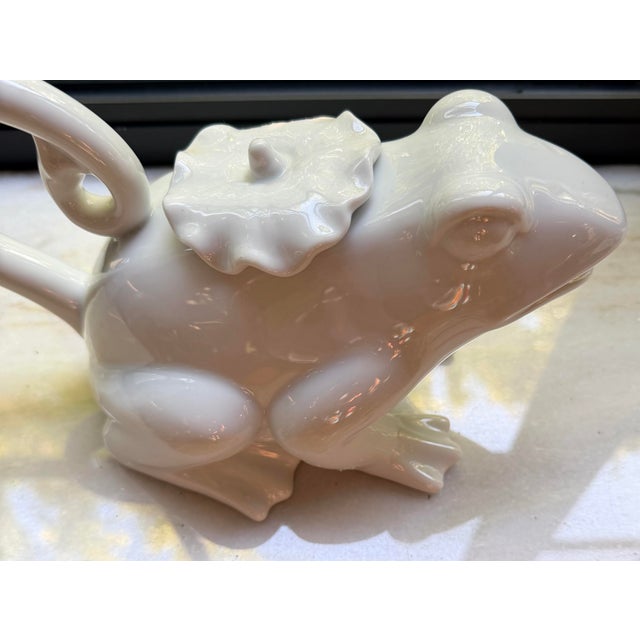 White Frog Teapot For Sale - Image 4 of 5
