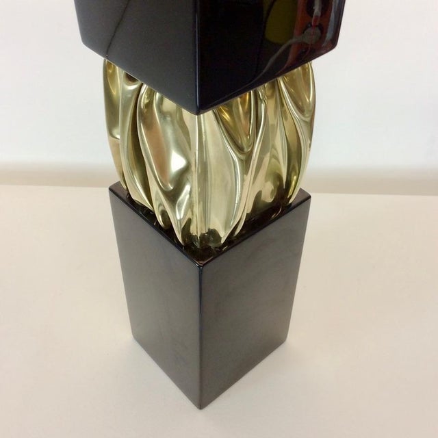 Black Table Lamp Cheret Edition by Jacques Moniquet, France, 1970s For Sale - Image 8 of 18