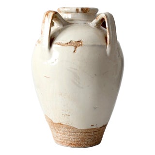 Vintage Handmade Studio Pottery Amphora Vase For Sale