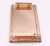 European 1950s Lucite Translucent Orange Mirrored Tray For Sale - Image 4 of 12