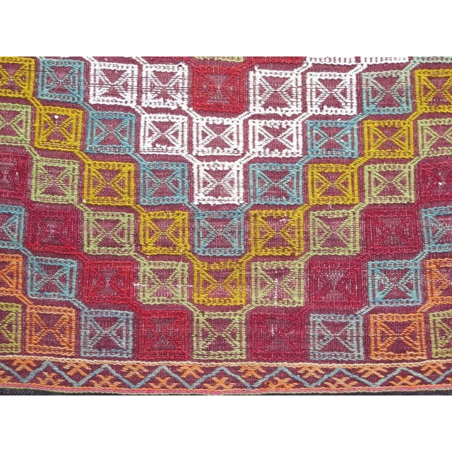 1960s Nomadic Mini Kilim Rug - 34"x47" For Sale In Raleigh - Image 6 of 12
