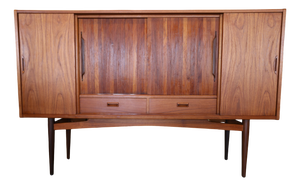 Teak Cabinet with Sliding Doors by Holger Christiansen, 1960s