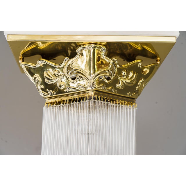 Floral Ceiling Lamp from Jugendstil, Vienna, 1908 For Sale - Image 6 of 14