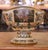 Decorate a dining table, console, or kitchen island with this unusual antique hand-painted wooden centerpiece bowl....