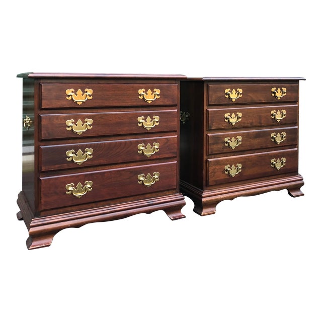 Solid Cherry Traditional Nightstands a Pair Chairish