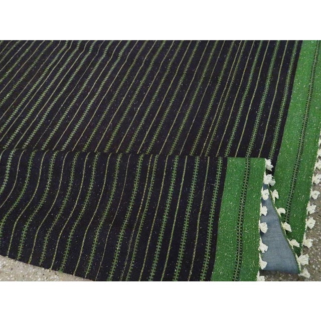 Forest Green Galerie Shabab Collection Mid-20th Century, Handmade Turkish Flatweave Kilim Accent Rug For Sale - Image 8 of 9