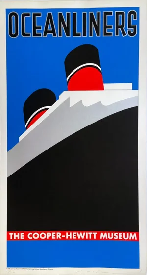 John Van Hamersveld, Oceanliners, the Cooper-Hewitt Museum Hand Printed Silkscreen Limited Edition Print Holiday Sale