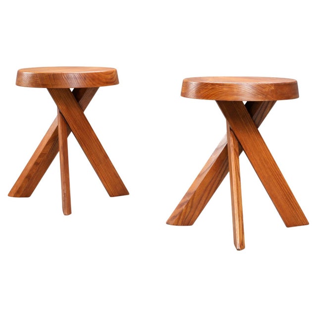 Set of Elm S13A Stools attributed to Pierre Chapo, France, 1970s For Sale - Image 13 of 13