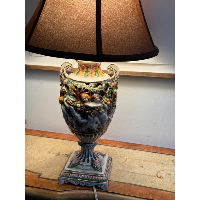 1960s Italian Capodimonte Porcelain Table Lamp For Sale - Image 12 of 12