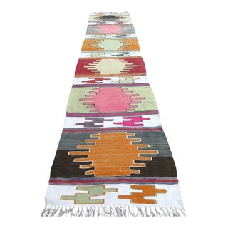 1960s Corridor Kilim Rug Runner - 23x106" For Sale