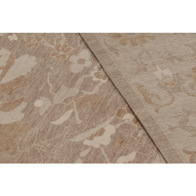 Beige Rug & Kilim’s Oushak-Inspired Rug in Beige and Cream Floral Patterns For Sale - Image 8 of 10