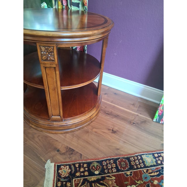 Ethan Allen Vintage Ethan Allen Townhouse Library Table – Traditional Mahogany Writing & Accent Table For Sale - Image 4 of 10