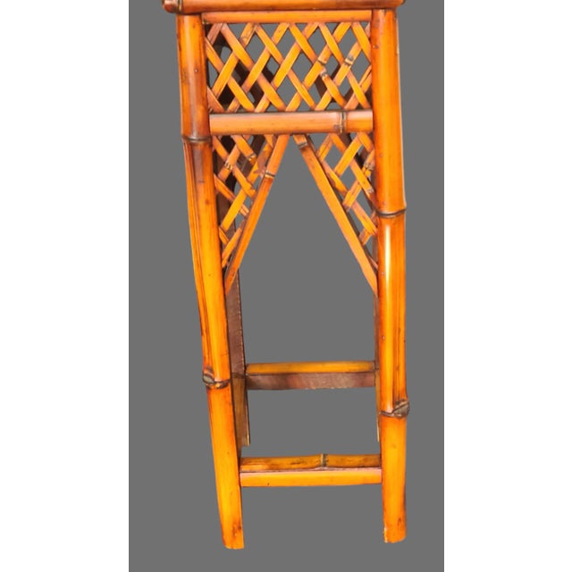 Mid 20th Century Vintage Mid 20th Century Bamboo Pedestal Plant Stand For Sale - Image 5 of 9
