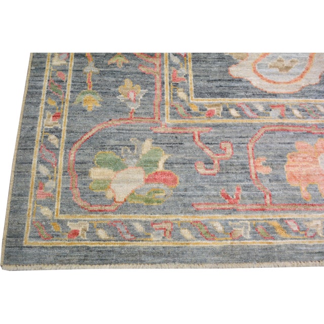 Turkish Oushak Hand Knotted Wool Rug, 10'x14'5" For Sale - Image 4 of 5