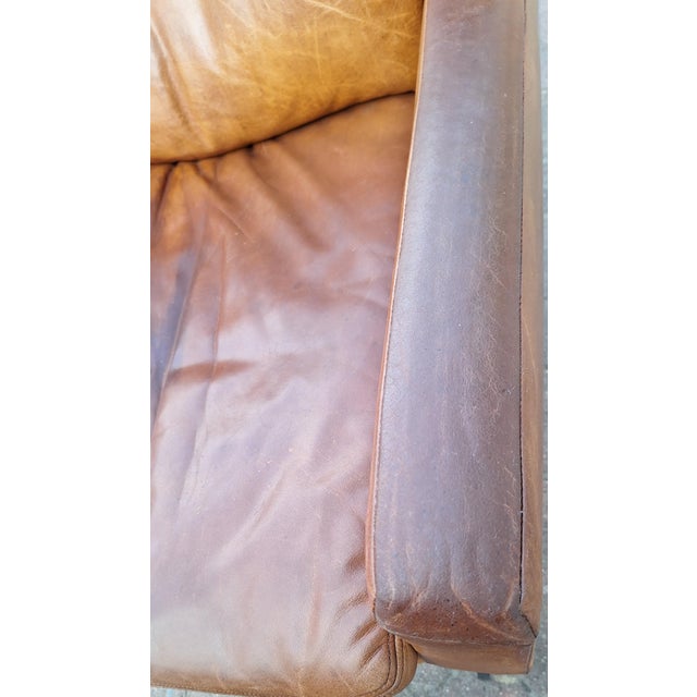 Mid-Century DS 201 Armchairs in Cognac-Colored Cowhide Leather by Robert Haussmann for De Sede, 1960s, Set of 2 For Sale - Image 12 of 15