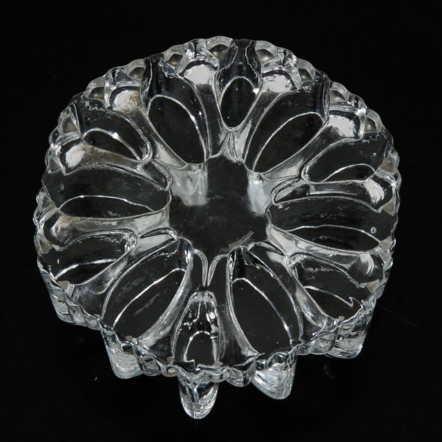 1960s Mid Century Modern Art Crystal Glass Bel Mondo Clear Textured Holder Shutte West For Sale - Image 9 of 12