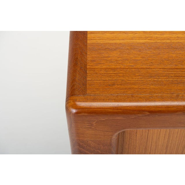 Brown Danish Teak Cabinet with Tambour Doors, 1960s For Sale - Image 8 of 11