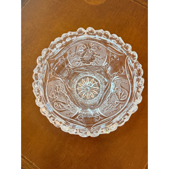 1950s Vintage Hofbauer Lead Crystal Candy Dish For Sale - Image 5 of 11